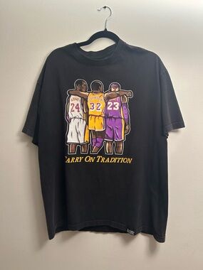 Street dreams Lakers Tribute Graphic Tee featuring Bryant, Johnson & James